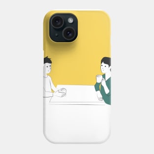 Friends Having Coffee Phone Case