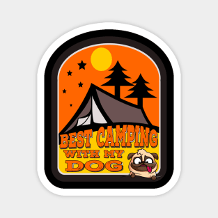 Best camping with my dog t-shirt Magnet