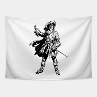 pirate captain with sword Tapestry