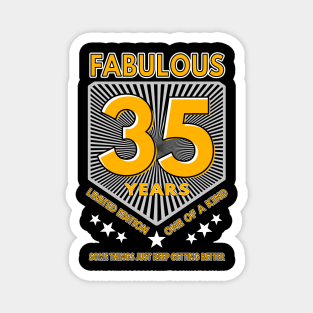 35 And Fabulous 35th Birthday Diamond Magnets for Sale | TeePublic