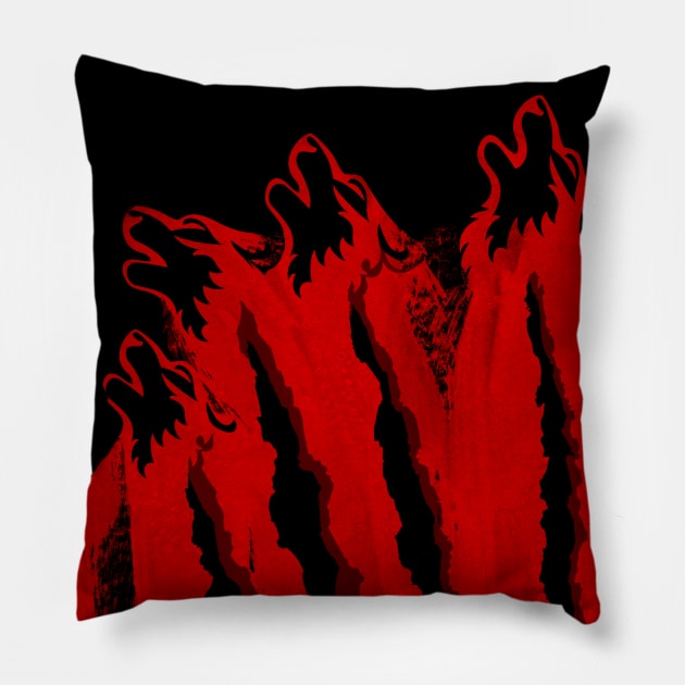 Werewolf howl Pillow by FallingStar