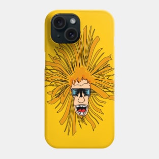 Crazy Hair Person with Glasses Phone Case