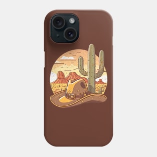 Arizona Desert with Cowboy Hat Phone Case