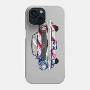 Ford Mustang with American Flag Bodywork Phone Case