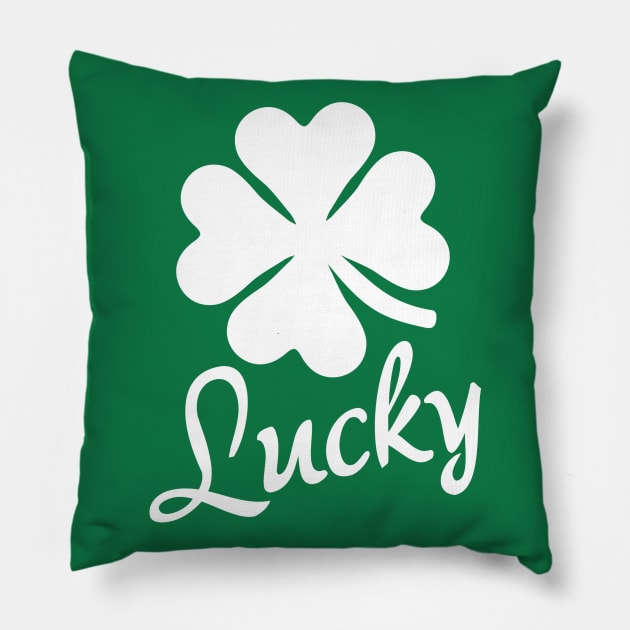 Shamrock Lucky Pillow by Designzz