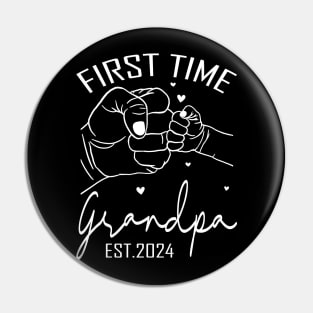 First Time Grandpa Est 2024 Fathers Day Pin