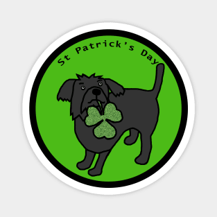 St Patricks Day with Cute Dog Magnet