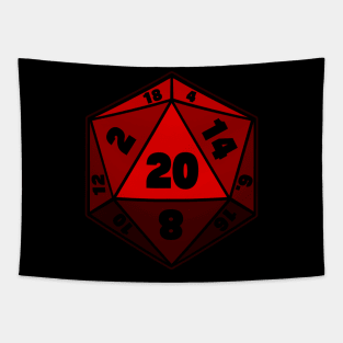 Red D20 Dice Tapestry