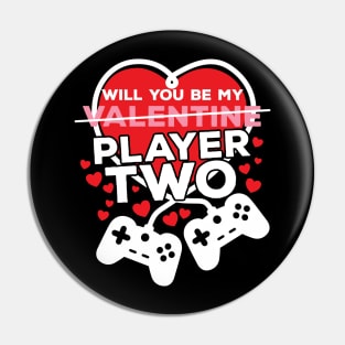 Will You Be My Player Two Valentines Day Pin