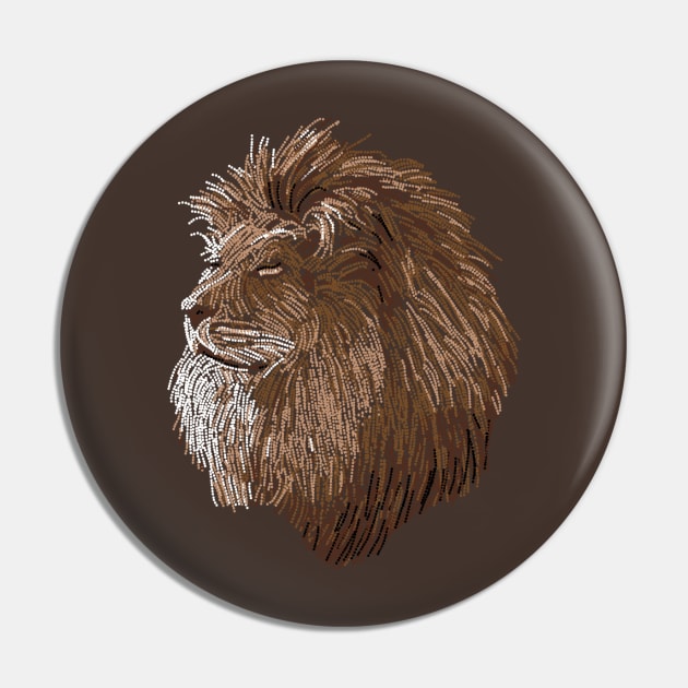 Lion in Dots Pin by leslieharris372