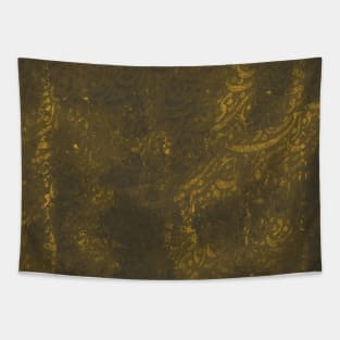 Cat Calligraphy background brown Tapestry