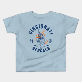 Cincinnati Bengals Retro Vintage Art Kids T-Shirt