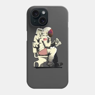 Astronaut on the Toilet Phone Case