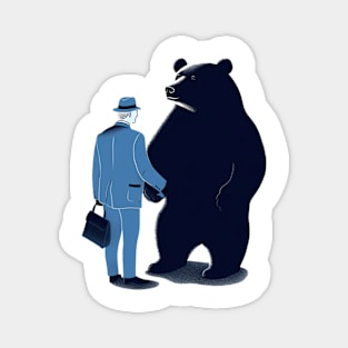 Manbear handshake Magnet