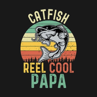 Mens Vintage catfish reel cool papa - gift for dad special catfish fisherman - Catfish amateurs T-Shirt