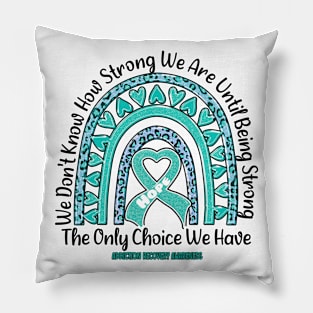 Addiction Recovery Awareness Awareness - rainbow leopard ribbon strong Pillow