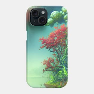 Landscape Painting with a Magical Sky and Nature with Sea Phone Case