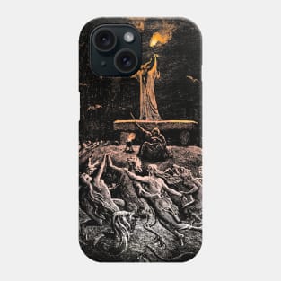 Colorized Émile-Antoine Bayard Witches Dancing at the Sabbath Phone Case