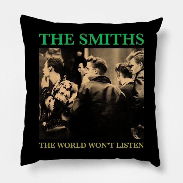 The Smiths - Pencil Drawing Style Pillow by Black Red Store