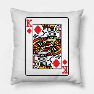 King of Diamonds Pixel Art Pillow