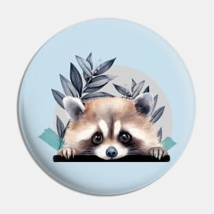 Cute woodland Baby Animal Raccoon . Pin