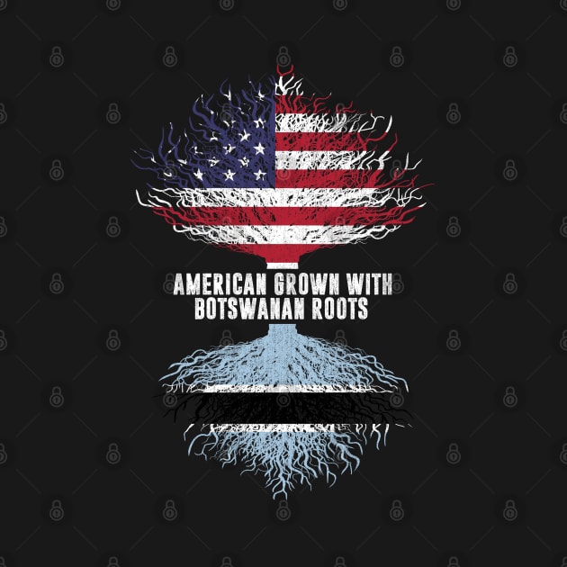 American Grown with botswanan Roots USA Flag by silvercoin