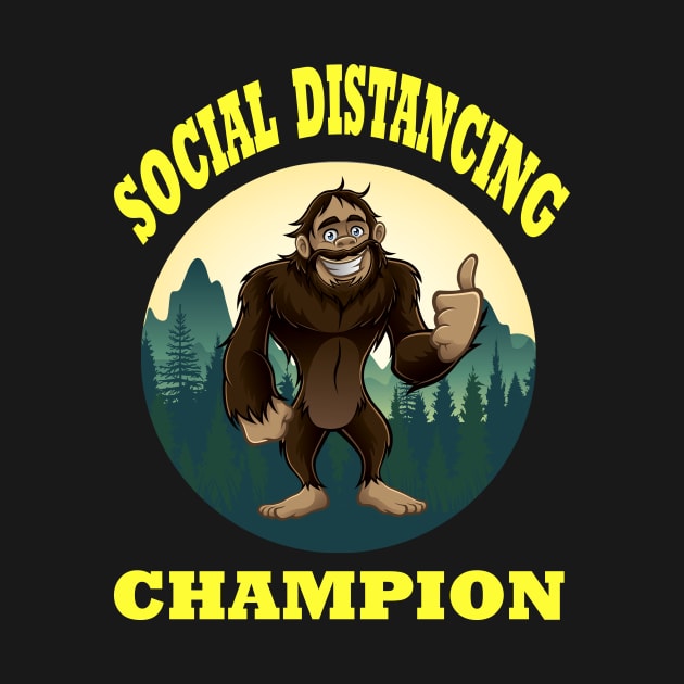 Big Foot Social Distancing Funny by Atteestude