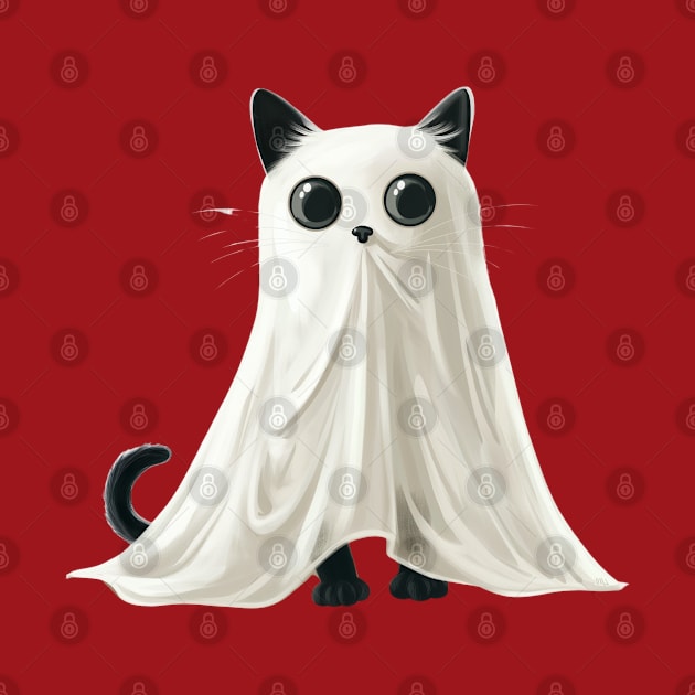 Cute Cat Make him  Ghost by Mary_Momerwids