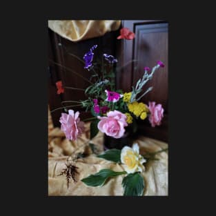 Floral still life with china cabinet T-Shirt