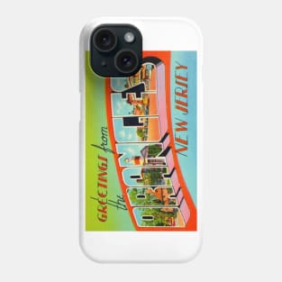 Greetings from The Oranges, New Jersey - Vintage Large Letter Postcard Phone Case