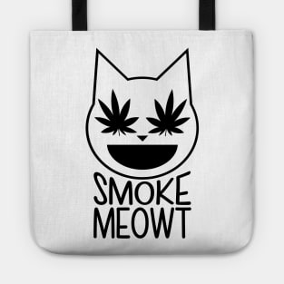 Smoke Meowt Cat - in tie dye and solids Tote