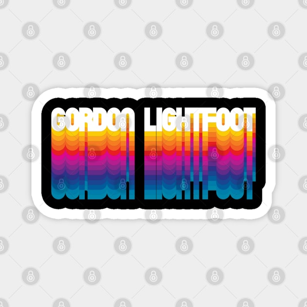 Retro Gordon Proud Name Personalized Gift Rainbow Style Magnet by Time Travel Style