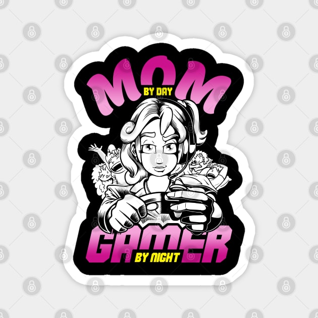 Mom By Day Gamer By Night Magnet by blackfur