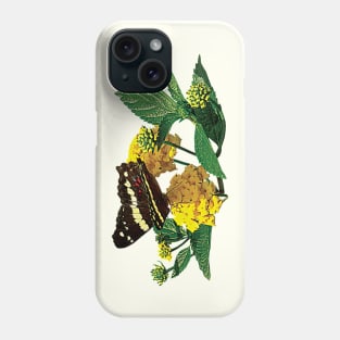 Butterfly on Yellow Lantana Phone Case