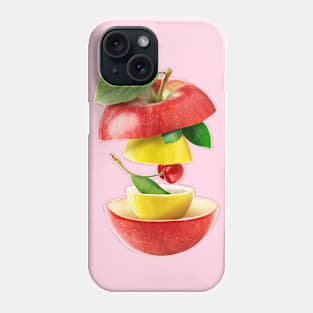 Apple Lemon Cherry Gifts Vegetarian Vegan Phone Case