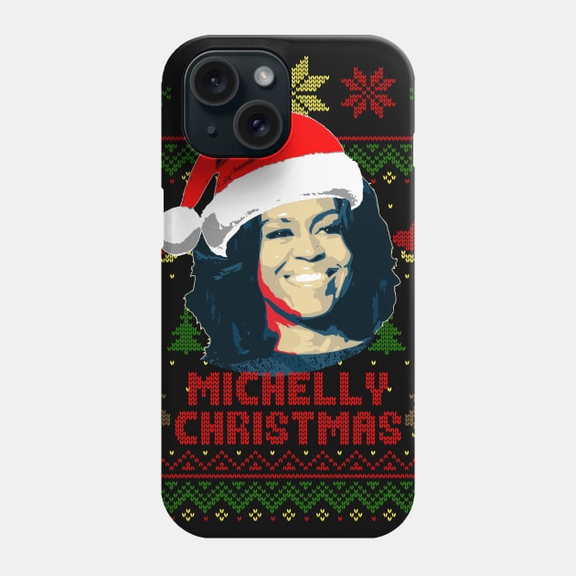 Michelle Obama Michelly Christmas Phone Case by Nerd_art