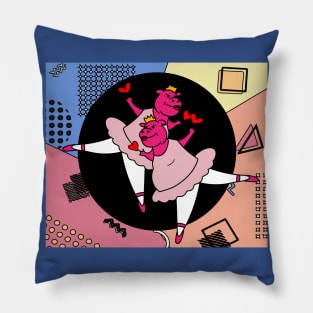 Dancing Ballerina Ballet Hippopotamus Pillow