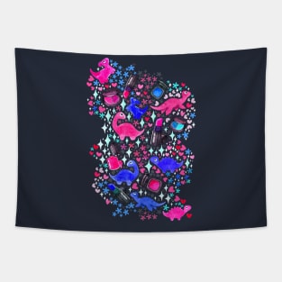 Sparkly Dino Makeup Party Tapestry