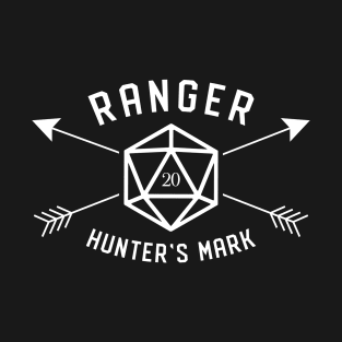 Ranger Hunter's Mark Polyhedral D20 Dice T-Shirt