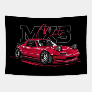 Red Mazda MX5 Miata Tapestry