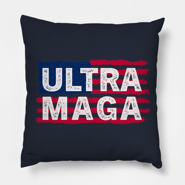 Ultra Maga Anti Joe Biden Pillow by TeeAMS