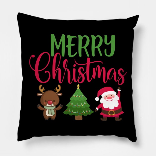 Merry Christmas Pillow by My Tribe Apparel