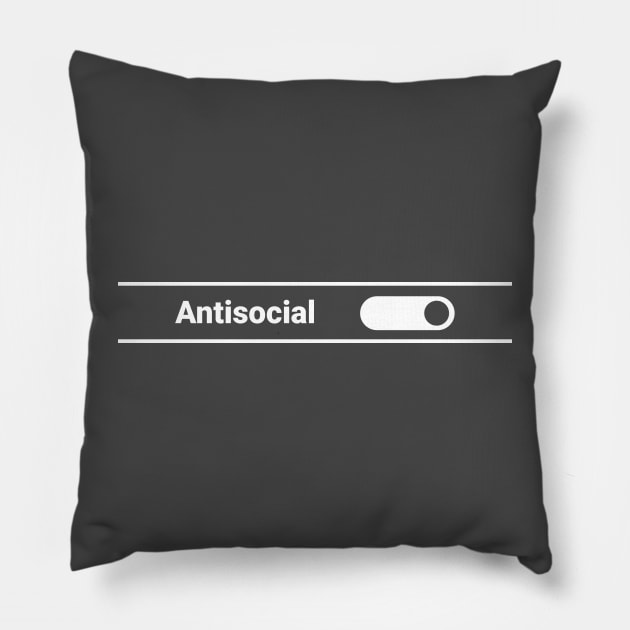 Antisocial Pillow by Meta Nugget