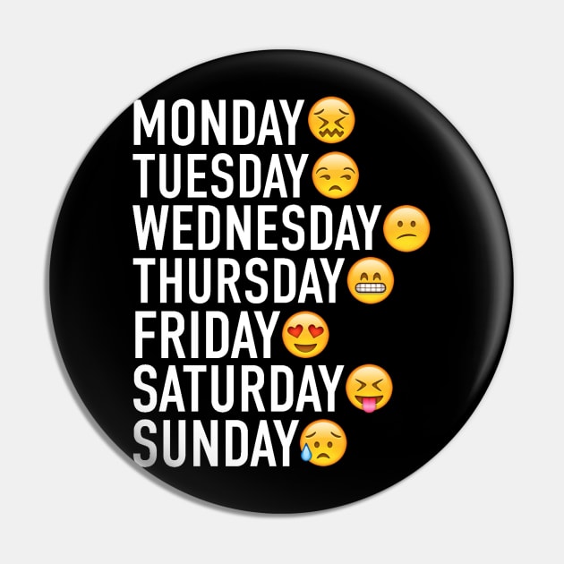 7 Days Emoji - MONDAY TUESDAY WEDNESDAY THURSDAY FRIDAY SATURDAY SUNDAY  Products