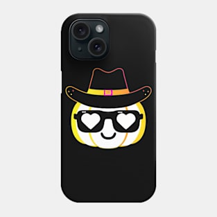 Jack O Lantern Cowboy Love Retro Colorful Hearts Phone Case