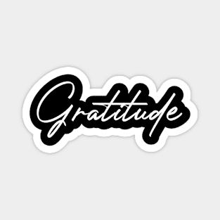 Gratitude - Ink Pen Calligraphy Style Magnet