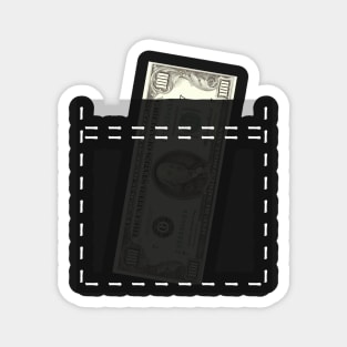 Dollar bill in a pocket Magnet