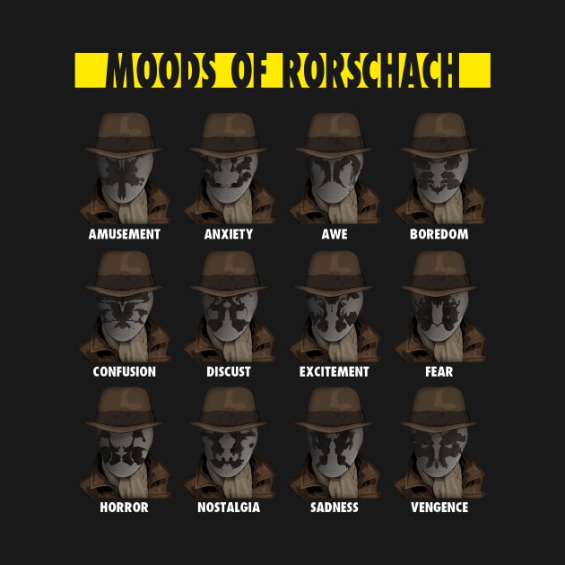 The Moods Of Rorschach Watchmen by Bevatron