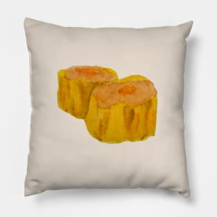 Siu mai dim sum watercolour illustration Pillow