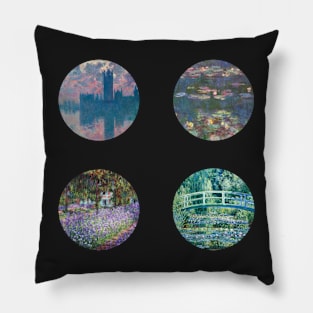 monet sticker pack Pillow